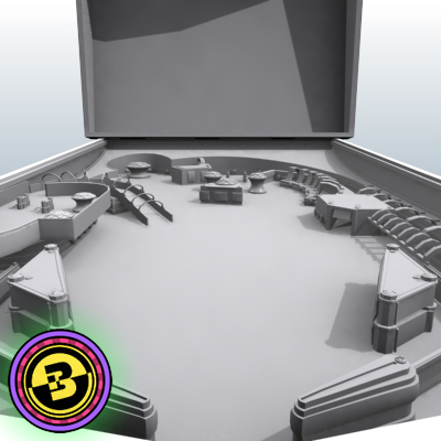 3D Model of Detailed Pinball Machine - 3D Render 2